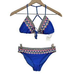 Sunshine 79 Jewel Essence Triangle Bikini Set Size 6 Blue